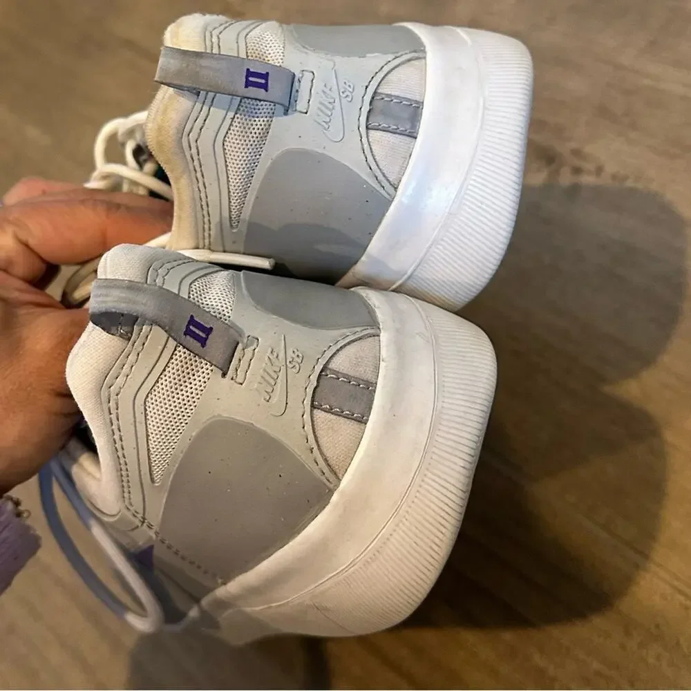 Nike SB Nyjah Free 2 Skate Shoes - Wolf Grey/Fierce Purple